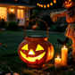 🎃 50% KORTING! Zonne-energie Pompoen Lantaarn Halloween — Sfeervol & Veilig ☀️