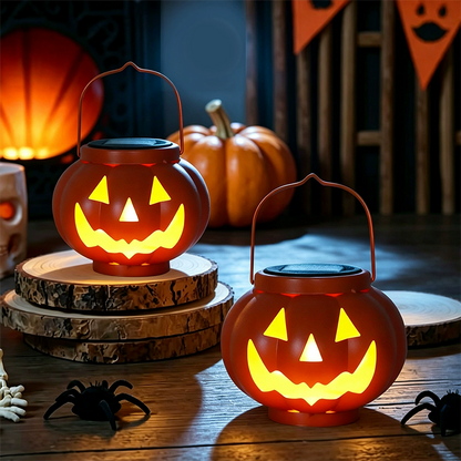 🎃 50% KORTING! Zonne-energie Pompoen Lantaarn Halloween — Sfeervol & Veilig ☀️