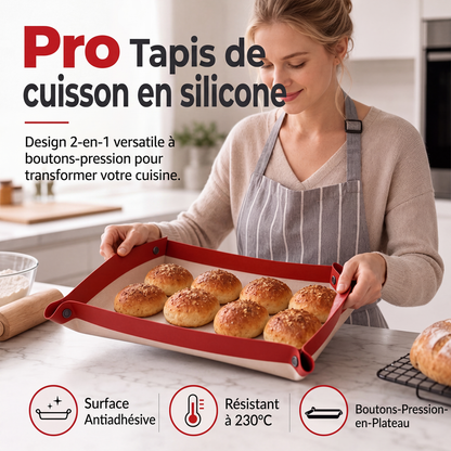❄️Zomerfresh 50% Korting!🔥2-in-1 Siliconen Bakmat Met Opklapbare Bakvorm – herbruikbare antiaanbakmat voor bakken, braden en deegbereiding