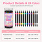 💅 FLASH PROMO: 50% KORTING! ⏰ Set van 12 Dubbelzijdige Nail Art Pennen – 24 Levendige Kleuren – Fijne Punt & Penseel voor DIY Manicure 🎨