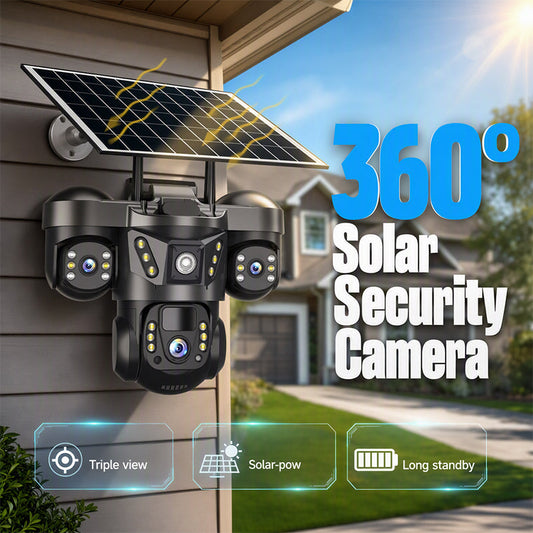 🔥50% Korting! Solar Beveiligingscamera Buiten 360° – Geen Stroomkabel, Volledig Zicht! 📷 Overal te monteren, ziet ook 's nachts, IP67 regendicht ☀️ Beperkt aanbod ⏳
