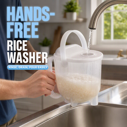 ⏳ 50% KORTING! ⏰ Handsfree rijstwasser met zeef🍚💧