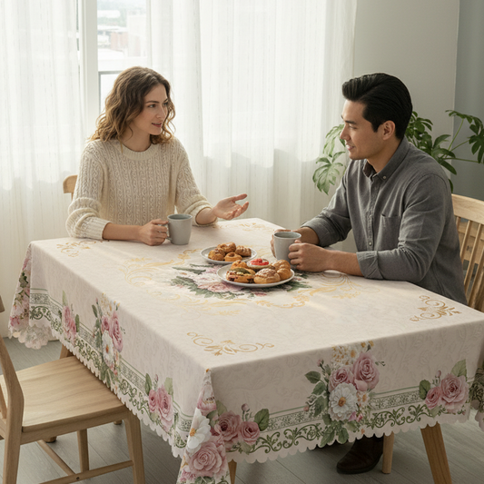 🌸 TIJDELIJK 50% KORTING! 🍽️ Waterdicht Bloemenprint Tafelkleed voor Eettafel & Feesten – Vlekbestendig, HD-Druk & Duurzaam Polyester – Elegant & Makkelijk te Onderhouden ✨