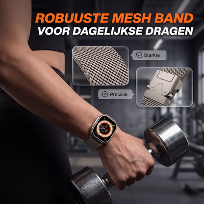 💥Tijdelijke aanbieding!🔥Horlogeband van roestvrij staal gaas