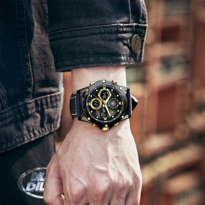 ⌚ FLASH SALE: 50% KORTING! Multifunctioneel Lichtgevend Herenhorloge – Quartz, Waterdicht, Stopwatch & Timer voor Dagelijks Stijl ✨