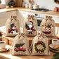 🎁 50% KORTING – KOOP 1 KRIJG 5! Kerstcadeauzakjes met Schattige Prints | Herbruikbaar & Scheurvast | Met Koordsluiting voor Snoep, Sieraden & Kleine Cadeautjes