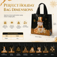 🎉 2026 Sale — Over 12,000 Sold!🎄 Black Non‑Woven Christmas Gift Tote Bag‑Gold Foil Reusable Holiday Packaging Bag ✨