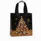 🎉 2026 Sale — Over 12,000 Sold!🎄 Black Non‑Woven Christmas Gift Tote Bag‑Gold Foil Reusable Holiday Packaging Bag ✨