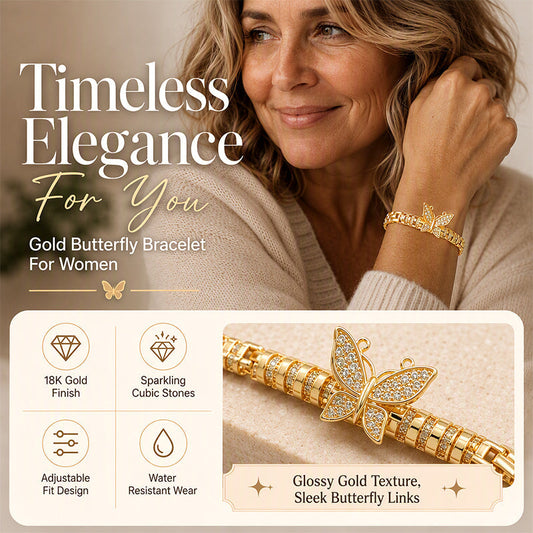 🦋 FLASH SALE: 50% KORTING! Elegante Vlinderarmband – Schitterende Afwerking & Duurzame Legering voor een Vleugje Gratie ✨
