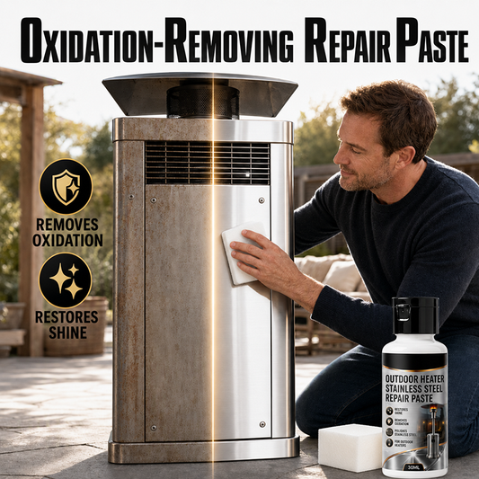 🔧 FLITSAANBIEDING: 50% KORTING! Roestvrijstalen Reparatiepasta – Verwijdert Oxidatie & Herstelt Glans voor Terrasverwarmers Als Nieuw ✨🛠️