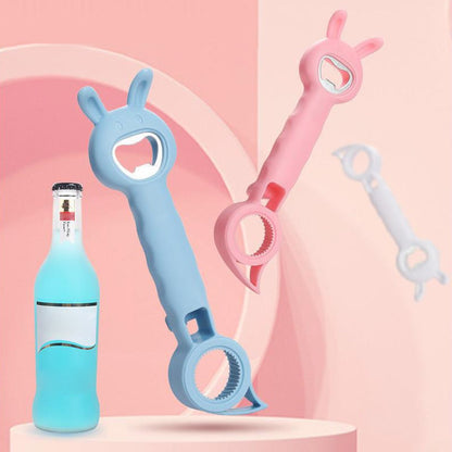 🧴✋ 4-in-1 Flessen- & Doppenopener – Compacte Multi-Opener met Extra Grip