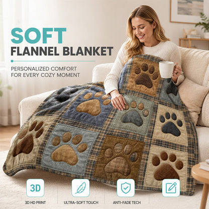 🐾 FLASHAANBIEDING: 50% KORTING! Zachte Flanellen Deken – Pootafdrukpatroon & Comfortabel Gevoel voor Gezellige Ontspanningsmomenten ☁️✨