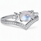🌙Vintage gotische halve maan-maansteenring – mystieke elegantie voor elke dag 💍✨