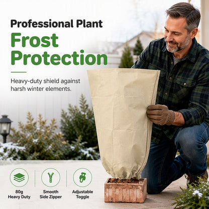 ⏳ 50% KORTING! ⏰ Planten Vorstbescherming | 80g Ademend Non-woven Doek | Beschermt Tegen Vorst, Sneeuw & Kou | UV-bestendig | Voor Tuin-, Pot- & Balkonplanten