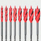 🧱Set van 8 stuks 4-snijdige spiraalboren voor houtbewerking