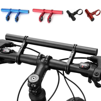Geen ruimte meer op het stuur voor lamp, telefoon en GPS tegelijk – Multifunctionele Fietsstuurverlenger | Aluminium & Carbon 🚲🔧