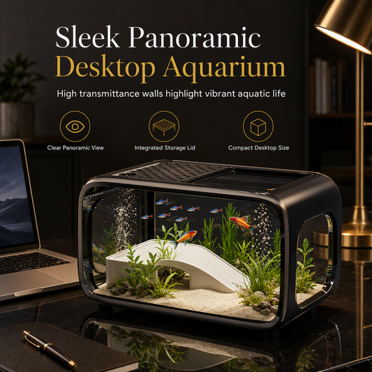 🐠 50% Korting! 🏠 Transparant Aquarium – Met deksel, decoratief & ideaal voor de woonkamer ✨
