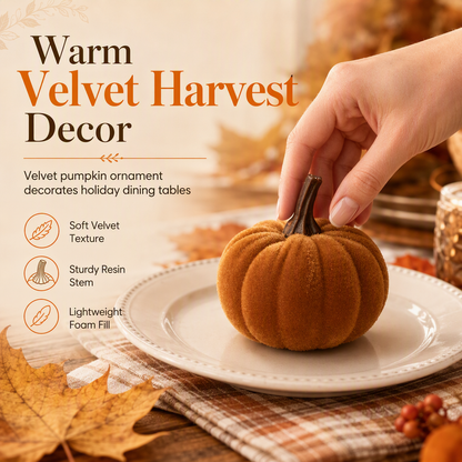 Fluwelen Pompoenen voor Halloween & Thanksgiving – Handgemaakte Herfstdecoratie 🎃✨
