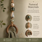 Decoratieve Handdoekhanger met Kralen en Houten Ring