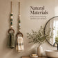 Decoratieve Handdoekhanger met Kralen en Houten Ring