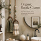 Decoratieve Handdoekhanger met Kralen en Houten Ring