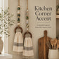 Decoratieve Handdoekhanger met Kralen en Houten Ring