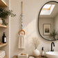 Decoratieve Handdoekhanger met Kralen en Houten Ring