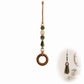 Decoratieve Handdoekhanger met Kralen en Houten Ring