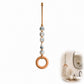 Decoratieve Handdoekhanger met Kralen en Houten Ring