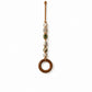 Decoratieve Handdoekhanger met Kralen en Houten Ring
