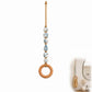 Decoratieve Handdoekhanger met Kralen en Houten Ring