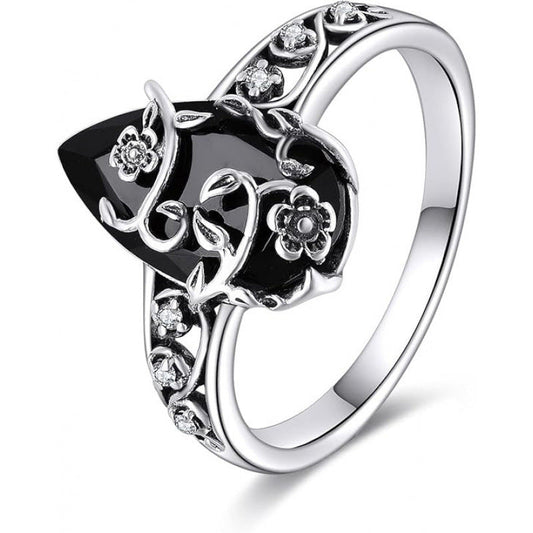 ✨Bohemien-achtige vintage ring met bloemenrankmotief