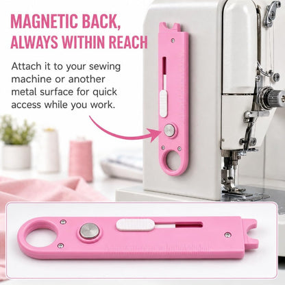 🧵 2-in-1 multifunctionele draadinrijger en tornmesje – snel inrijgen, geïntegreerd tornmesje en ingebouwd vergrootglas ✂️