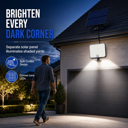 📢📢50% OFF !! ⏰Split Design Outdoor Solar Wall Light with Motion Sensor and Remote Control Waterproof Solar Powered Street Lamp with 3 Modes for Courtyard Garage