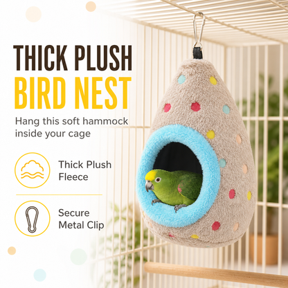 🐦 BEPERKTE AANBIEDING: -50% 🥚 Hangend katoenen vogelnest in eivorm, dubbele fleece en warme winterplek