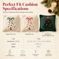 🎄 Geborduurde Kerstboom Kussenhoes met Strik 45x45cm Decoratieve Kussenhoes voor Bank & Woonkamer 🧸