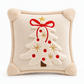 🎄 Geborduurde Kerstboom Kussenhoes met Strik 45x45cm Decoratieve Kussenhoes voor Bank & Woonkamer 🧸