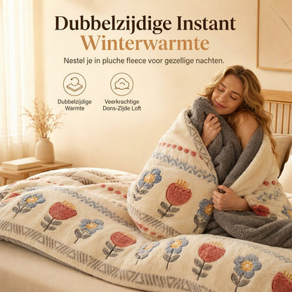 ⏳Tijdelijke aanbieding met 50% korting⏰🛌 Tweezijdig Sherpa fleece dekbed – Dikke warme winterdeken, zacht fluweelgevoel | Gezellig beddengoed voor ultiem comfort❄️