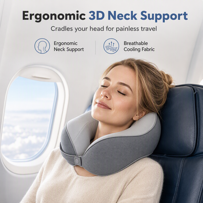 ⏳ FLASH SALE: 50% OFF! U-Shaped Memory Foam Travel Neck Pillow – Cooling Ice Silk Cover, Magnetic Buckle & 360° Ergonomic Neck Support for Maximum Comfort on Planes, Trains and at the Office ✨🛫