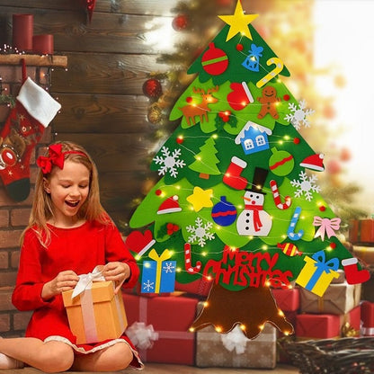 🎄🔥 50 % korting! Knutselpakket voor een kerstboom van vilt – Ideaal voor een knutselproject met het hele gezin en als wanddecoratie ✨