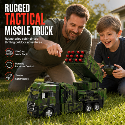 📢📢50% OFF !! ⏰Oversized Remote Control Missile Launcher Toy Truck