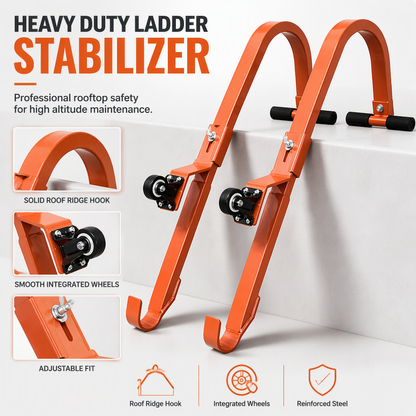 Aluminum Alloy Ladder Stabilizer Roof Hooks with Stabilizer Rod for Straight Ladders
