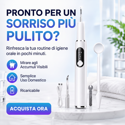 Draagbare ultrasone tandreiniger en tandsteenverwijderaarset