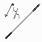 Stainless Steel Telescopic Reach Pole with Hook Multi Purpose Extendable Clothes Hanging Rod and Truck Cargo Retrieval Tool