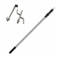 Stainless Steel Telescopic Reach Pole with Hook Multi Purpose Extendable Clothes Hanging Rod and Truck Cargo Retrieval Tool