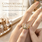 📢📢50% KORTING!! ⏰ Goudkleurige metalen ring voor dames met een godinnenportret en bloemmotief, voorzien van ovale, kleurrijke zirkonia’s, in ‘Old Money’-stijl