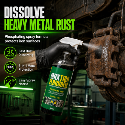 ⏳ Tijdelijke aanbieding⏳ ✨3-in-1 roestverwijderaar en fosfateermiddel voor metalen onderdelen, 500 ml, met sproeikop, voor het verwijderen van vet en roest en het vormen van een roestwerende beschermlaag