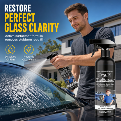 Car Glass Oil Film Remover Spray: krachtige reiniger voor de voorruit en voor het verwijderen van insectenresten, voor een helder zicht tijdens het rijden