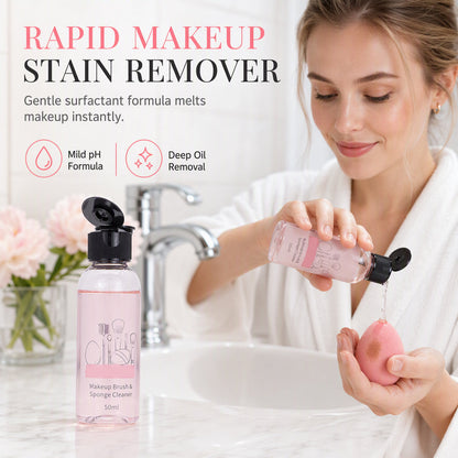 💄🧴Express-vloeibare reiniger voor kwasten, make-upsponsjes en poederdonsjes – Milde, antibacteriële formule van 50 ml voor onberispelijke accessoires in 30 seconden ✨
