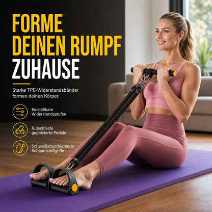 📢📢50% KORTING ⏰Multifunctionele, met een pedaal bediende weerstandsband, elastische trekkoord voor buikspieroefeningen, thuistraining, yoga en pilates voor mannen en vrouwen💪